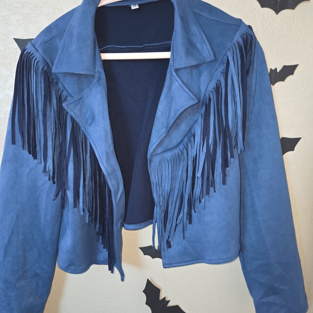 Fringed Blue Jacket - image 2